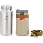 Keith Ti3036 Grade 1 Titanium Water Bottle with Leakproof Bayonet Cap