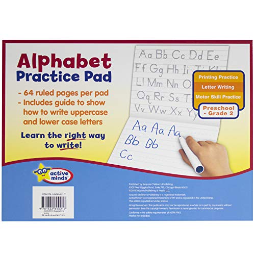 Active Minds Alphabet Handwriting Practice Pad / Workbook for Kids
