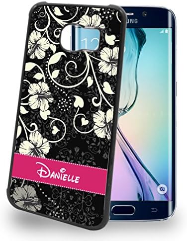 Custom Flowers with Disney Font Cute Personalized Cell Phone Case for Samsung Galaxy S4, S5, S6, S6 Edge, S7, Note 5