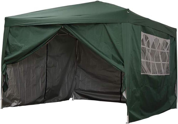Waterproof 2.5x2.5mtr Pop Up Gazebo Canopy Awning Marquee Party Tent Garden Outdoor (Green)