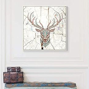 Floating Framed for Living Room Bedroom Wooden Background Animal for