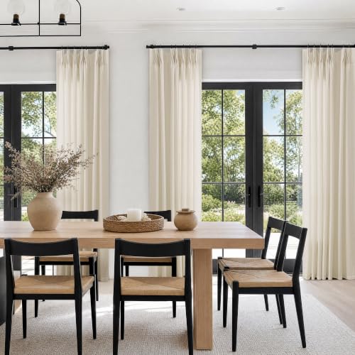DUKIYO Cream Beige Linen Curtains