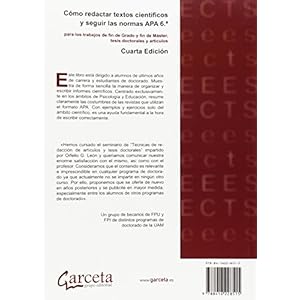 CÃ³mo Redactar Textos CientÃ­ficos y Seguir las Normas APA 6.Âª: s y Seguir las Normas APA 6.Âª para los trabajos de fin de Graco y fin de MÃ