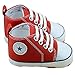 Dealzip Inc Baby Toddler Infant Boy Girls Soft Sole Canvas Sneaker for Prewalker(3-6 months,Red)