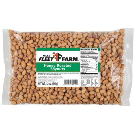 Mills Fleet Farm Honey Roasted Soynuts - 12 Oz.