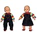 THE QUEEN'S TREASURES 15 Inch Doll Clothes Designed for Use with Bitty Baby Dolls, St of Two Rainbow Overall Skirt & Pants, 2 Shirt and 2 Pair Shoes. Compatible with American Girls' Bitty Baby Twins