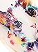 Futurino Women's Cute Cat Graphic Abstract Paint Splatter Casual T-shirt Top,White,Large
