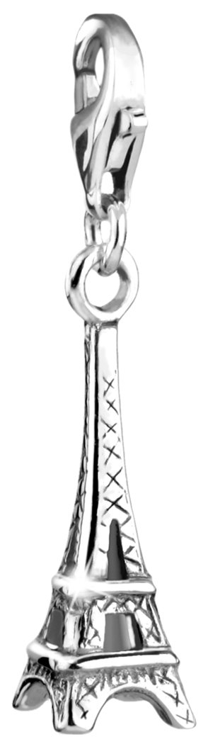 Nenalina 713002-000 Eiffel Tower Carabiner Charm Pendant for Charm Bracelet 925 Sterling Silver