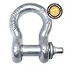 Red Hound Auto 2 Shackles 3/4 Inches Galvanized D Ring Marine Anchor Bow with Screw Pin 4.5 Ton