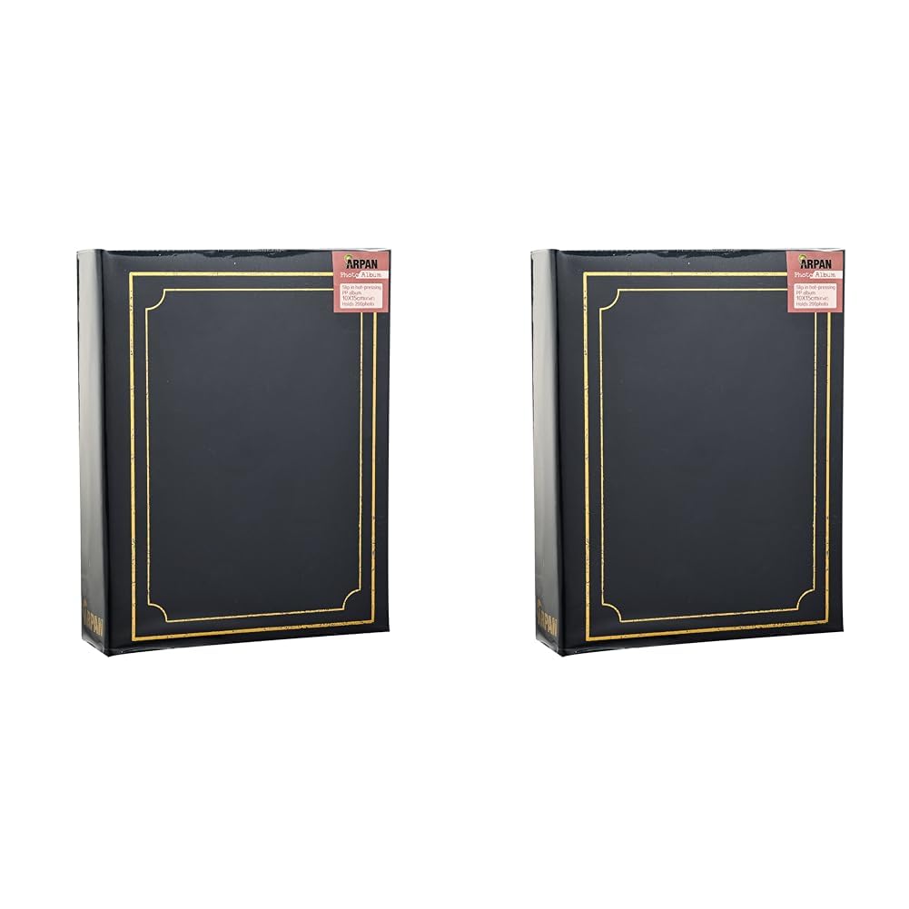 Arpan 6x4" Plain Photo Album with 200 Pockets (Blue) (Pack of 2)