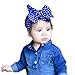 American Trends Baby Girl Big Bow Elastic Headbands Cute Turban Hairband (FBA)(I-9 Pairs-Mix Color)