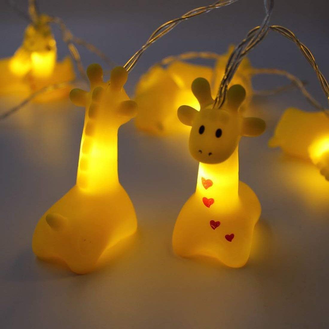 Fantes 1.5M 10 LED Giraffe String Lights Battery Operated LED Fairy Fantastic Lights for Bedroom Baby Room Child Room Birthday Party Decoration (Giraffe)