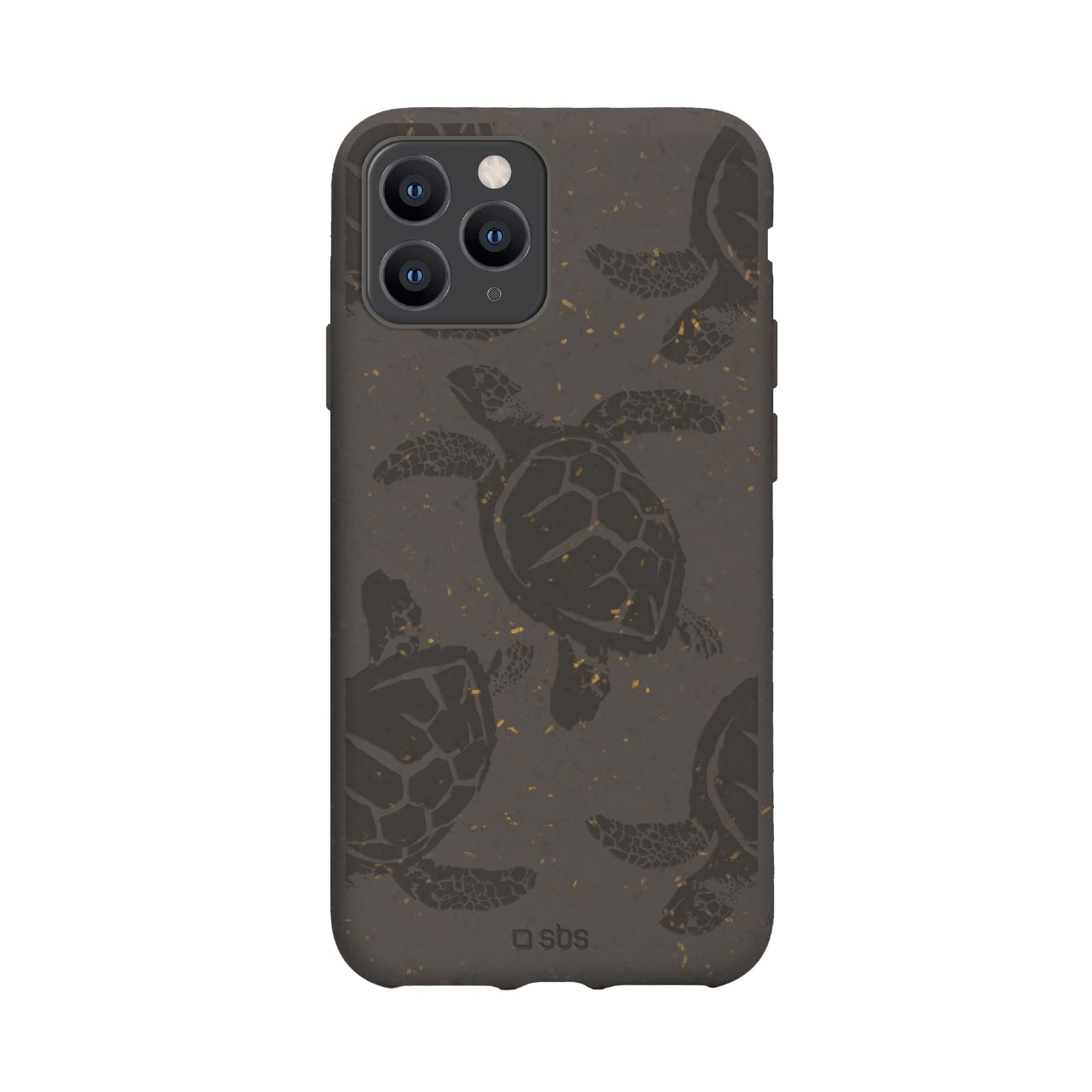 SBS Cover per iPhone 11 Pro Max, morbida, ecologica, 100% BIO e compostabile, in confezione plastic free, texture Tartaruga