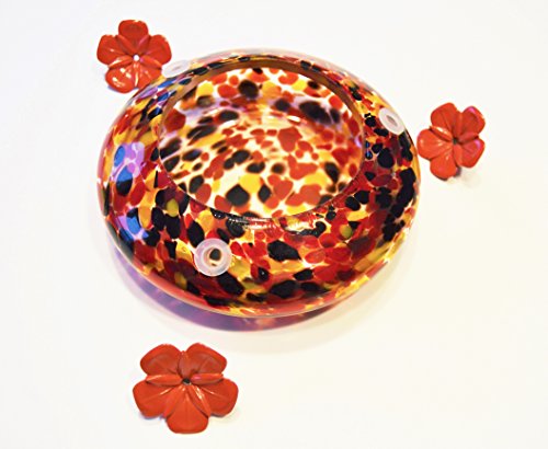 Nature's Way Bird Products GHF5 Garden Top Fill Hummingbird Feeder, 18 Ounce Capacity, Molten