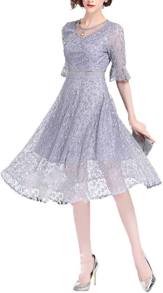 Amazon Fashianレディース新しいレースのドレスヨーロッパとアメリカのファッションスカート ワンピース チュニック 通販