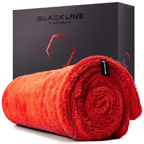 Blackline Microfiber Car Drying Towel 24"x36