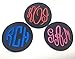 Round Monogram Personalized Custom Initials 3 Letter Monograms iron on patch, Circle , 2.75