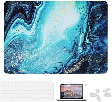 Utryit Laptop Case for Old MacBook Pro 13" Retina (2012-2015) Marble Hard Case Cover and Keyboard Cover for A1502 / A1425 (PJH-020)