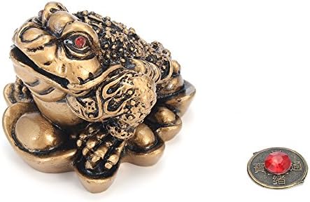 CLAKION Chinese Frog Toad Feng Shui Wealth Statue,Bronze