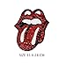 Large Red Mouth Patches Sew on Tongue Sequins Patches Embroidered Badge Motif Applique Compatible Clothing Jeans T-shirt (Red1)