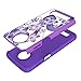 Moto Z3 Case, Moto Z3 Play Case,Yiakeng Dual Layer Hard Slim Glitter for Girls Women Wallet Phone Cover Cases for Motorola Moto Z3 (Purple Flower)