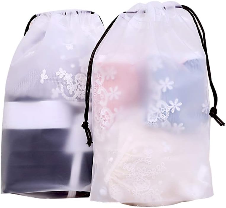 Transparent PE Drawstring Bags 25 PCS Travel Shoe Storage Bag - Image 5
