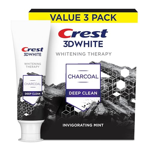 Crest 3D White Whitening Therapy Charcoal Deep Clean Invigorating Mint Teeth Whitening