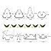 3D CHRISTMAS Scenario Stainless Steel Cookie Cutter Set Snowman Christmas Tree Deer And Sled -8 Piece