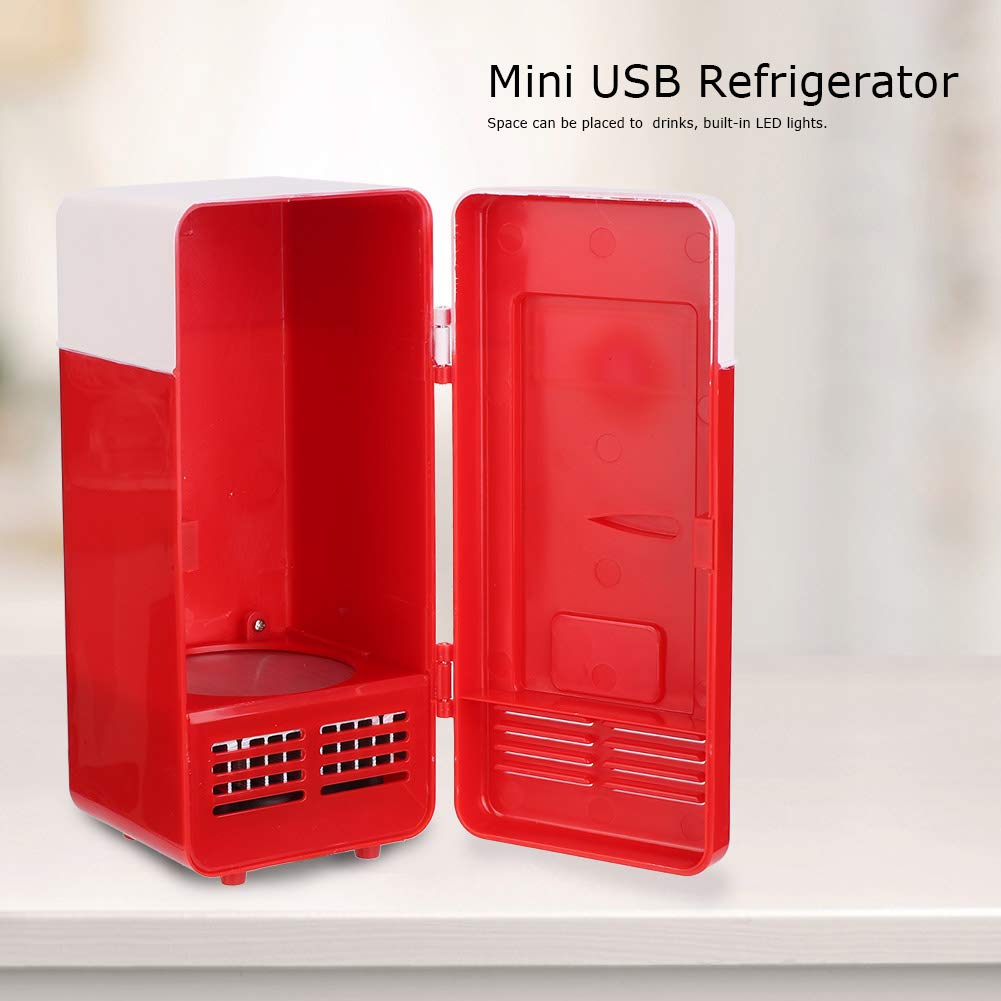 Portable Compact Refrigerator, Mini Refrigerator, Camper for Office Travel(red)