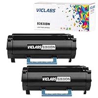VicLabs Compatible S2830DN Toner(593-BBYP), Replacement for Dell S2830DN Toner Cartridge fits for Dell S2830DN S2830 Printer-8,500 Pages（2-Pack,Black）