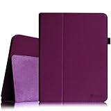 Fintie iPad 1 Folio Case - Slim Fit Vegan Leather Stand Cover with Stylus Holder for Apple iPad 1st Generation, Purple