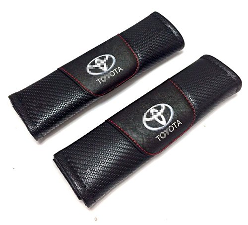 AUTO-P Customization Carbon Fiber Seat Belt Cover Shoulder Pad Cushion For Toyota (2 pcs)