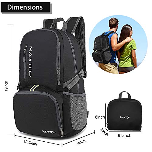MAXTOP Lightweight Packable Backpack for Traveling & Hiking Durable