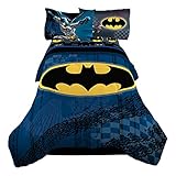 Warner Bros 72 x 86" Batman Guardian Speed Reversible Microfiber Comforter, Twin/Full
