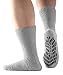 Non Skid/Slip Socks - Hospital Socks - Slipper Socks for Women and Men - Grey (One Size)