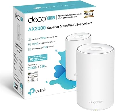 TP-Link AX3000 VDSL WiFi 6 Mesh Router Dual-Band 4x Gigabit (Renewed)