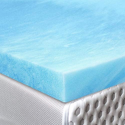Red Nomad Gel Memory Foam Mattress Pad 2 Inch - Full Mattress Topper for Back Pain Relief. Breathable, Comfortable Cooling Bed Pad/Made in The USA