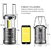 Abosi 2 Pack Camping Lantern, Lantern Flashlights with 6 AA Batteries, LED Lanterns, NEW COB LED Technology, 500 Lumens, Collapsible, Waterproof, Black