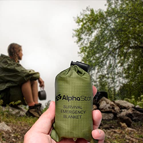 AlphaStat Mylar Emergency Blankets 6 Pack Extra Large Thermal Mylar Foil Space Blanket for