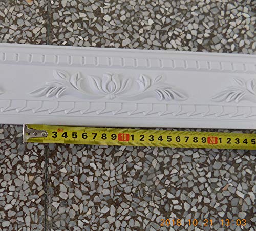 Zhangbl Ceiling Baseboard Wall Decor Line Focal Point Crown Molding Flexible Crown Mouldings Trim Edge 3.5" (8.9cm) x 115 inch - Thumbnail 2