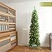 LIFEFAIR 7.5ft Prelit Slim Christmas Tree, Decorated with 350 Clear Lights and Realistic 900 Thicken Tips