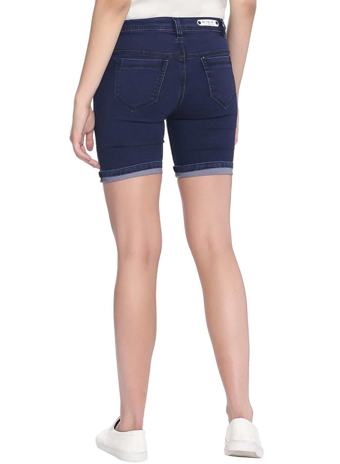 broadstar women denim dark blue shorts