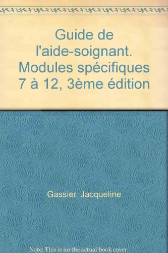 Guide de l'aide-soignant