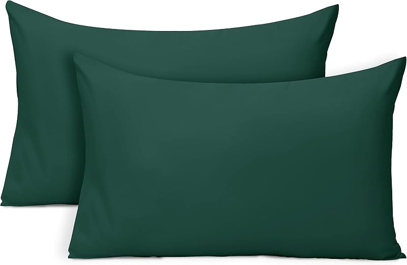 IR Imperial Rooms Emerald Microfibre Pillow Cases 2 Pack - Soft & Fade Resistant