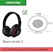 Studio 2/3 Replacement Earpads, JARMOR Memory Foam Ear Cushion Pads Cover for Beats Studio 2.0 Wired/Wireless B0500 / B0501 & Studio 3.0 Over Ear Headphones by Dr. Dre ONLY (Grey)