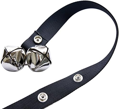 HappyCell 2 pcs Dog Doorbells for Dog Potty Training Puppy Door Bells Toilet Training DoorBell for Dog Housetraining, Adjustable Door Bell Length (Black)