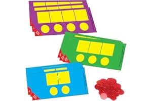 Really Good Stuff EZread Sound Box Mats and Chips – Research-Based Resource – with 18 Dry Erase Mats and 60 Chips for up to 6 Students at a Time – Teach Students to Map Sound Patterns