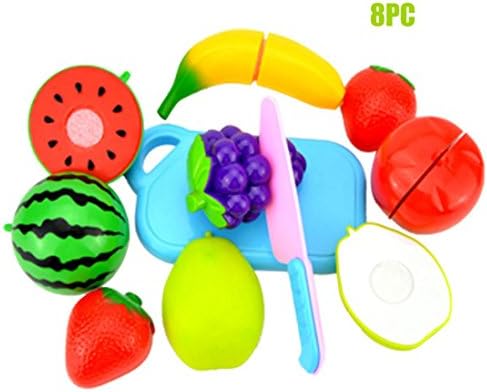 Kids Pretend Play Role Play Kitchen Food Toy,Sulear Baby Girl Cutting Fruit Vegetable 1 Set 8PCS Gift