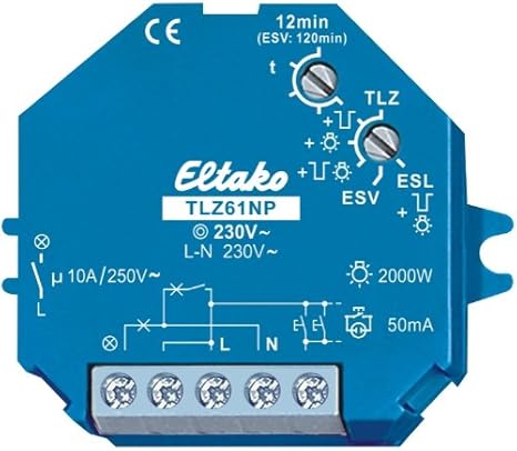 Eltako 4959389 Treppenlicht Zeitschalter Tlz61np 230v Blau 50x50x18 Mm Amazon De Kuche Haushalt