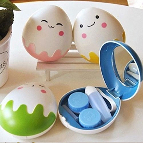 Alamana Egg Design Travel Contact Lens Case Box Set Cleaning Holder Soak Storage - Thumbnail 3
